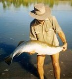 Henry at the Pentecost with a nice Barramundi Henry at the Pentecost with a nice Barramundi
