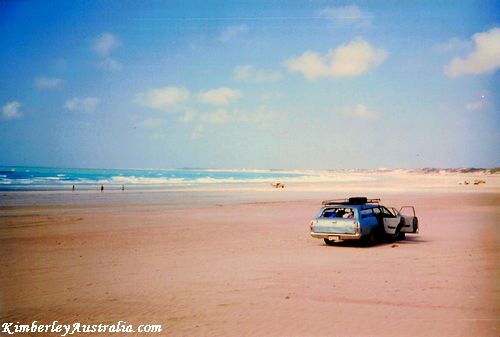 This scan of an old Cable Beach picture shows what I remembered 22 km of 