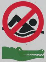 Kimberley crocodile warning sign Kimberley crocodile warning sign
