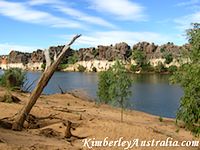 View of Geikie Gorge Wall from the River Walk View of Geikie Gorge Wall from the River Walk