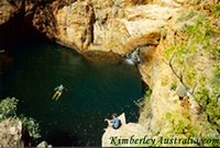 Swimming and relaxing above Harry's Hole Swimming and relaxing above Harry's Hole