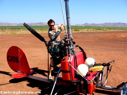 Our fearless pilot checks over his machine... Our fearless pilot checks over his machine...