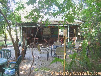 Outdoor sitting area at the Three Dingoes Bar Outdoor sitting area at the Three Dingoes Bar
