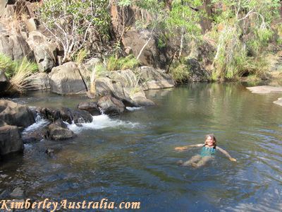 Swimming at Mount Matthew Gorge Swimming at Mount Matthew Gorge