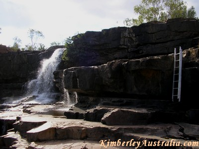 The waterfall at Wunnumurra Gorge. The waterfall at Wunnumurra Gorge.