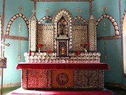 Mother of pearl altar at Beagle Bay Mother of pearl altar at Beagle Bay