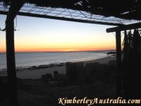 The sunrise, viewed from our beach shelter The sunrise, viewed from our beach shelter