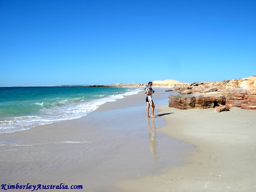 Swimming at Cape Leveque Beach Swimming at Cape Leveque Beach