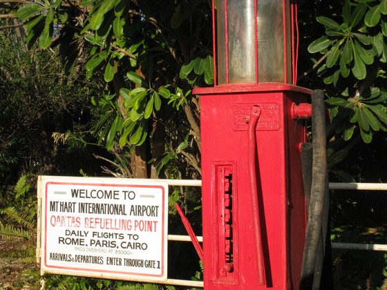 Sign at Mt. Hart airstrip