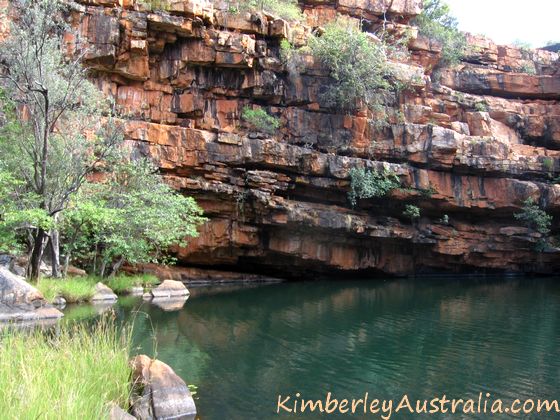 Rock shelves at Adcock Gorge