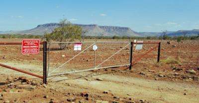 Cockburn Ranges with gate