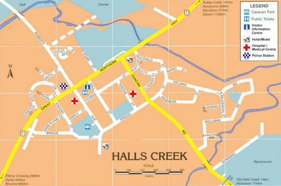 Halls Creek Map