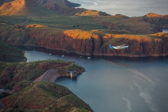 Aerial view of the Ord Dam