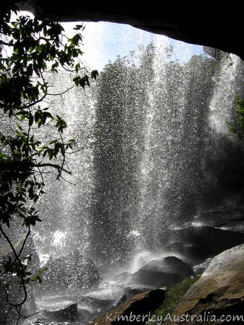 Waterfall from underneath