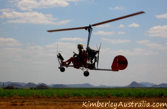 Landing the gyrocopter