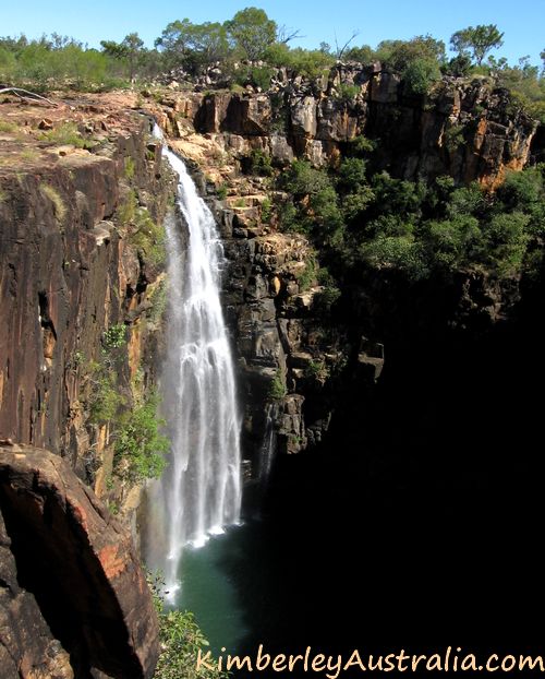 Big Mertens Falls in the afternoon sun