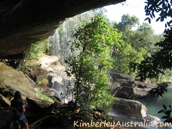 The cave underneath Little Mertens Falls