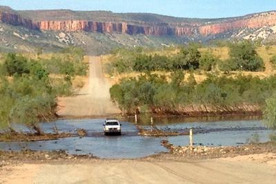 Crossing the Pentecost River on the Gibb River Road