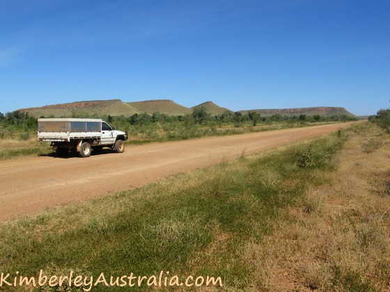 Driving towards Halls Creek in the Kimberley