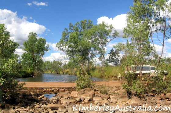 Reinforced creek crossing on the Duncan Road