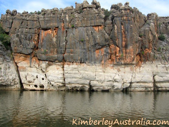 The bleached walls of Geikie Gorge National Park