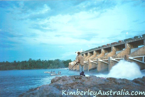 Fishing below the Diversion Dam in Kununurra