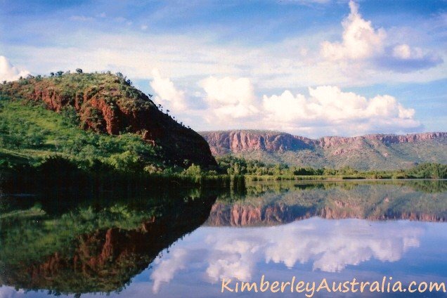 Ranges reflecting in Kununrra's Ord River