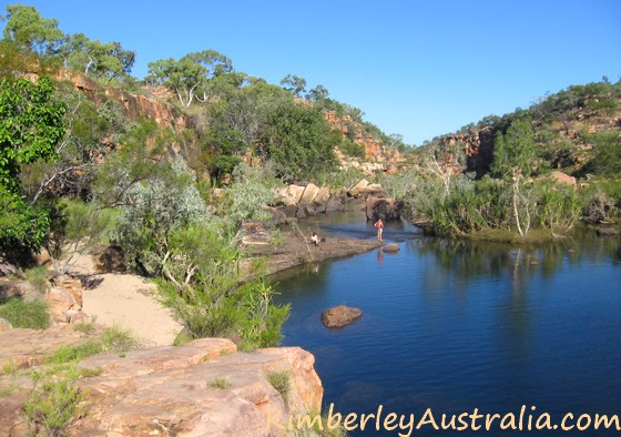 Arriving at Manning Gorge