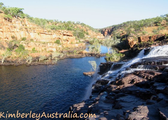 Viewing the waterfall from the top