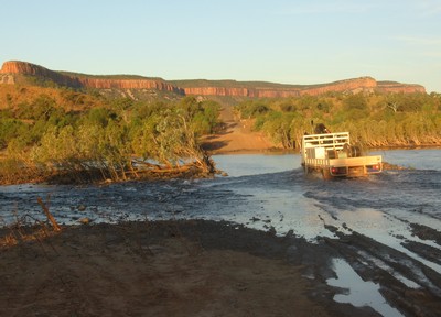 Truck crossing the Pentecost River