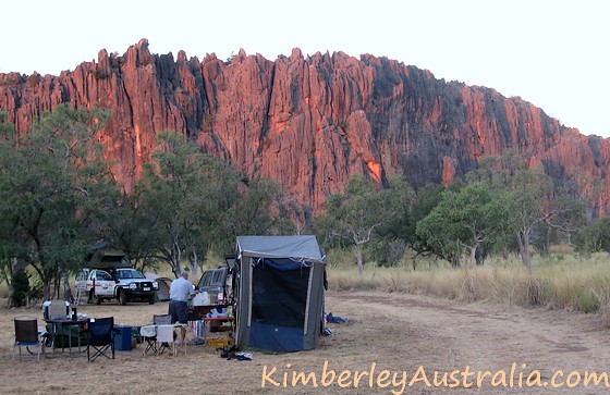 Sunset at Windjana Gorge campground